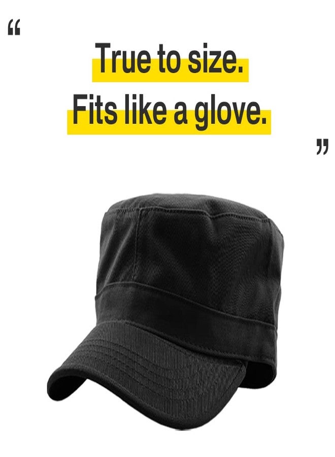 KBETHOS KBK-1464 BLK L Cadet Army Cap Basic Everyday Military Style Hat (Now with STASH Pocket Version Available) - Image 2