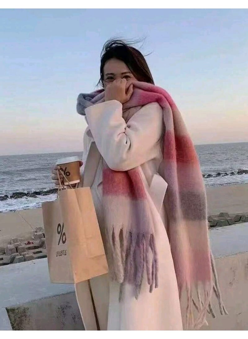 Shein 1pc Small Plaid Scarf, Soft & Warm For Autumn/Winter - Image 1