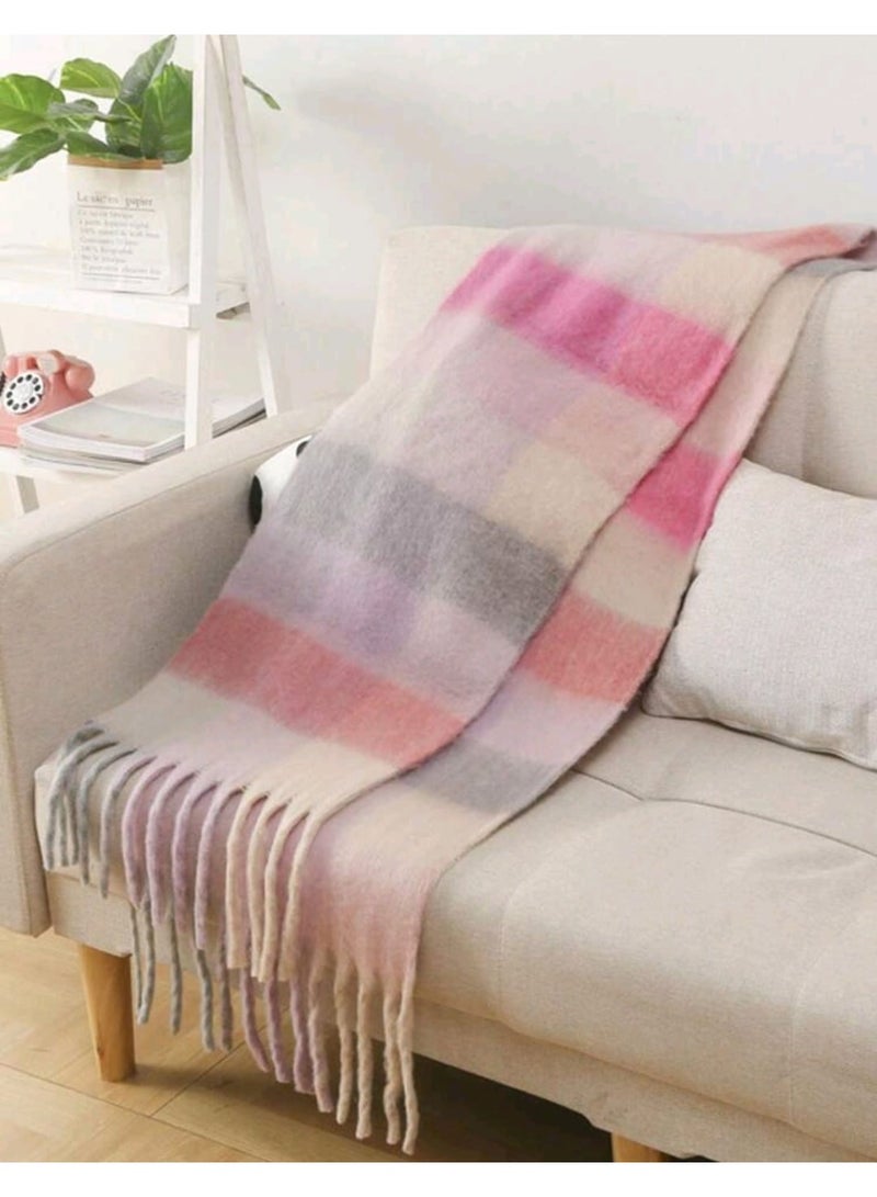 Shein 1pc Small Plaid Scarf, Soft & Warm For Autumn/Winter - Image 2