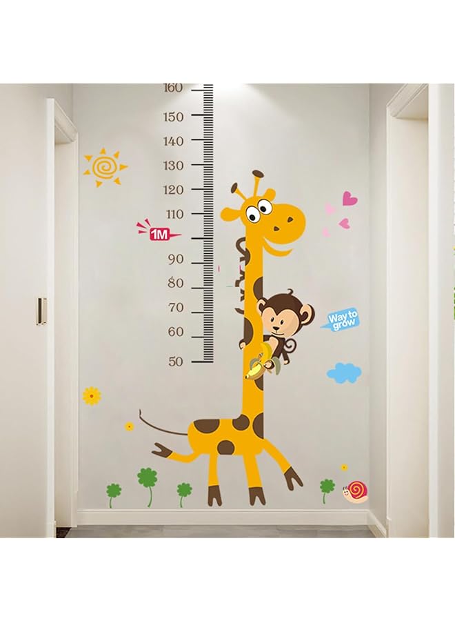 erorex Cartoon Giraffe Kids Growth Chart Height Measurement Stickers Growth Up Indicator Ruler For Measuring Kids Boys Girls Decals Removable Nursery Bedroom Wallpaper - Image 2
