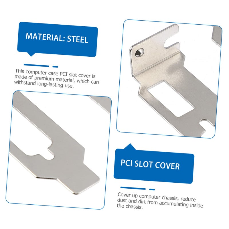 20Pcs Stainless Steel PCI Slot Covers Blank Vent Plates For Computer Case Fan - Image 3