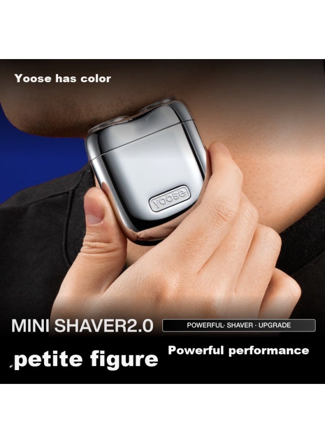Yoose Electric Shaver, Portable Alloy Razor, Fully Washable, Birthday, Qixi Festival, Valentine's Day Gift For Boyfriend, Husband, Beard Razor Gift Box, Mini 2.0, Klein Blue - Image 5