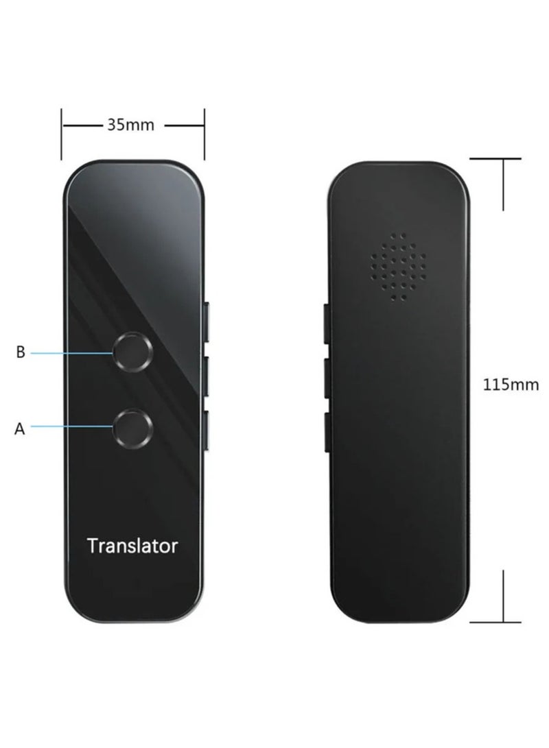 G6 مترجم صوتي محمول 137 لغة مترجم ذكي غير متصل في الوقت الحقيقي صوت ذكي AI جهاز ترجمة الصور الصوتية (أسود) - Image 5