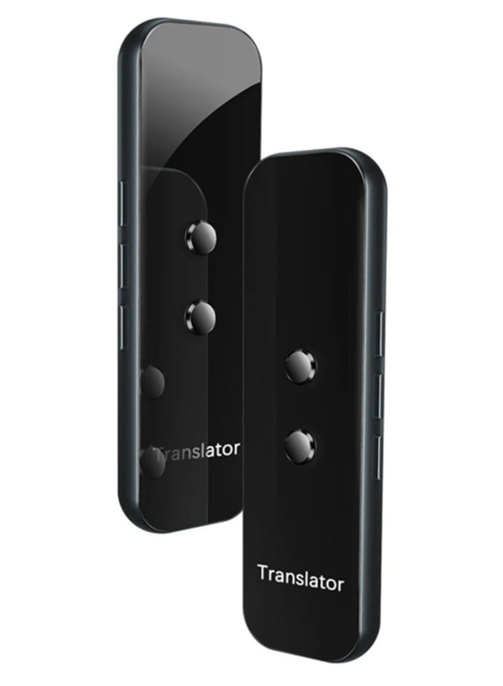 G6 مترجم صوتي محمول 137 لغة مترجم ذكي غير متصل في الوقت الحقيقي صوت ذكي AI جهاز ترجمة الصور الصوتية (أسود) - Image 1