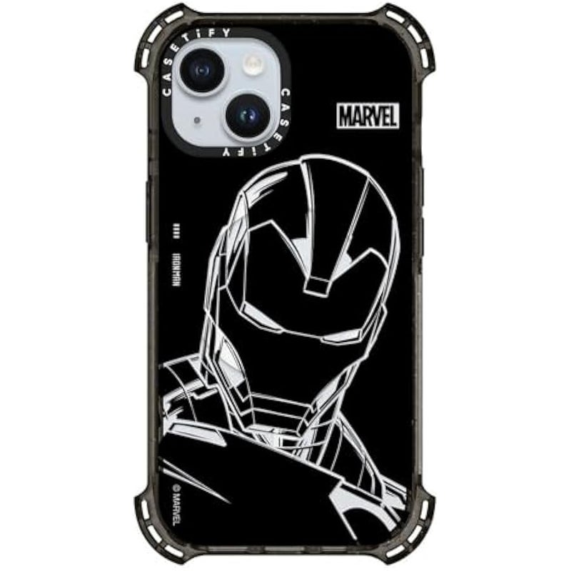 Casetify Bounce iPhone 15 Case 【Iron Man Co-Lab / 6X Military Grade Drop Tested / 21.3ft Drop Protection/Compatible with Magsafe】 - Iron Man - Black - Clear Black - Image 4