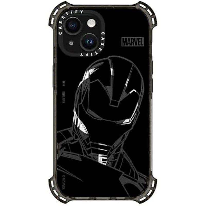 Casetify Bounce iPhone 15 Case 【Iron Man Co-Lab / 6X Military Grade Drop Tested / 21.3ft Drop Protection/Compatible with Magsafe】 - Iron Man - Black - Clear Black - Image 5