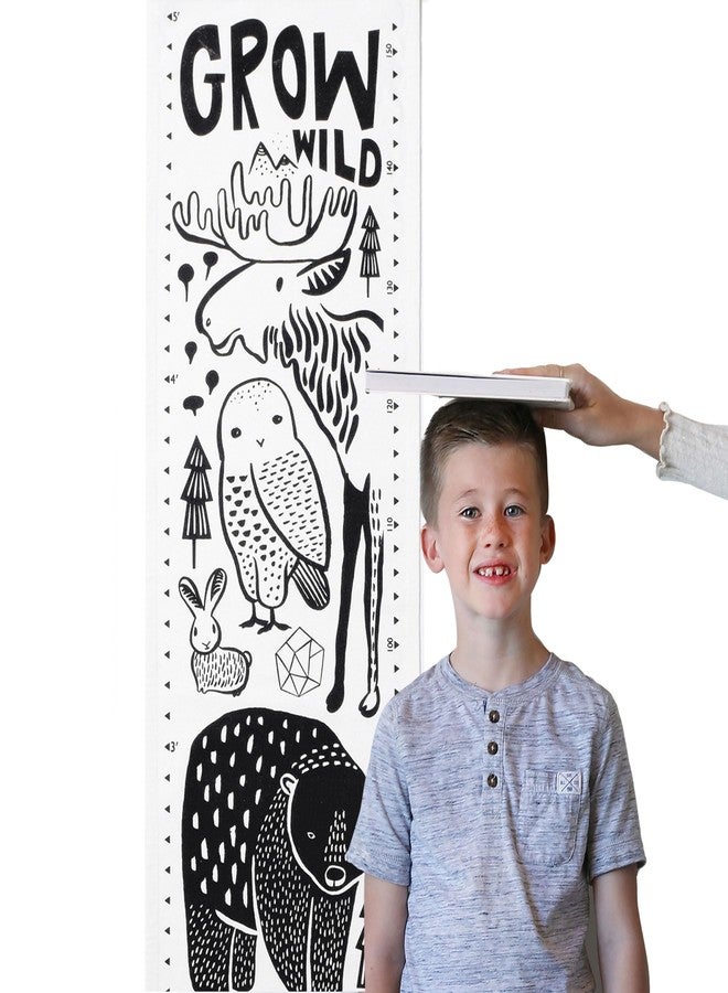 Wee Gallery Canvas Growth Chart for Kids, Toddler Height Tracker Ruler, 44x13 Inches Nursery Wall Hanging Decor, Organic Cotton Growth Chart, Modern Keepsake for Home or Playroom, Nordic - Image 5