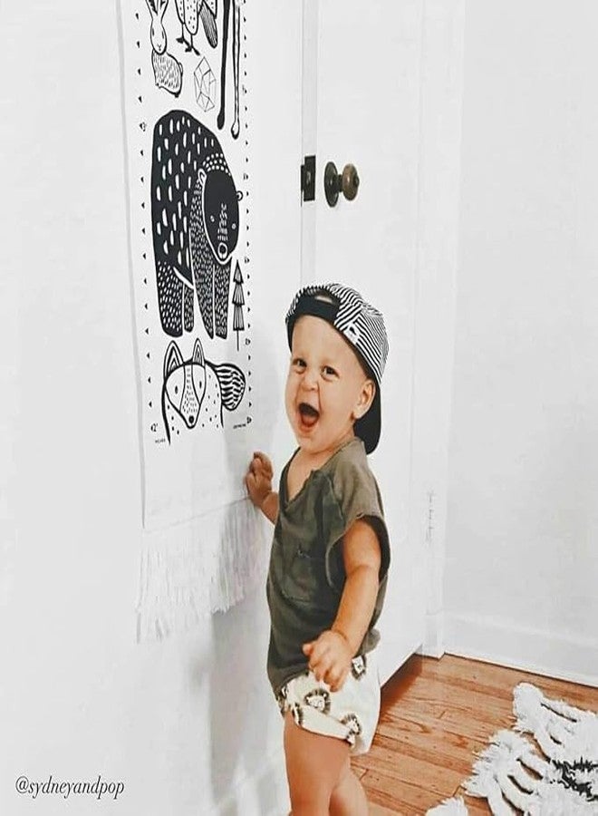 Wee Gallery Canvas Growth Chart for Kids, Toddler Height Tracker Ruler, 44x13 Inches Nursery Wall Hanging Decor, Organic Cotton Growth Chart, Modern Keepsake for Home or Playroom, Nordic - Image 4