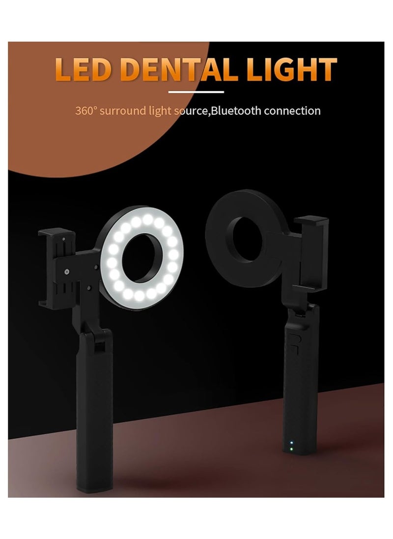 إسكدنيا LED Oral Photography Light, Smart Bluetooth Mobile Phone Fill Light, 360° LED Light, 4 Brightness Modes, Providing Clearer Before  After Contrast Photos, Dental Oral Filling Flashlight Equipment - Image 2