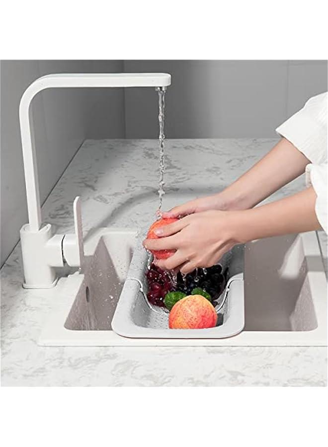 BWSJ Over the Sink Colander Strainer Retractable Kitchen Sink Basket for Vegetables and Fruits Extendable Food Strainers to Drain Pasta and Dry Dishes - Image 5