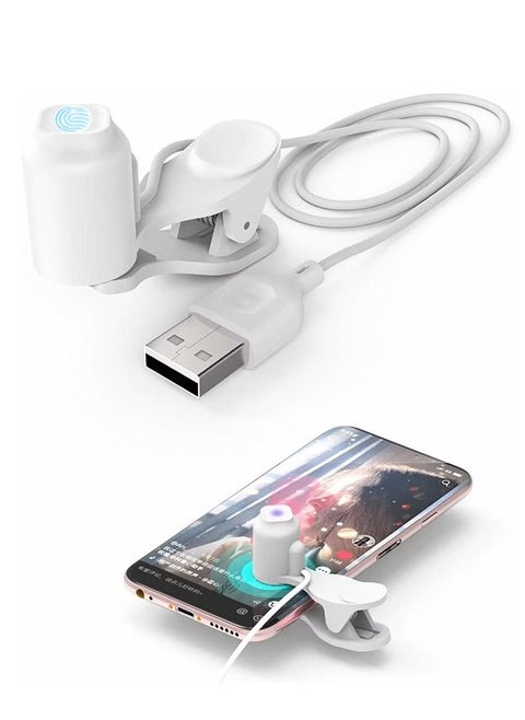 Auto-clicker Device for Mobile Phone and Tablet Computer Screen,Screen Simulated Finger Clicking USB Simulator Gaming Shopping Giving a Like in Tiktok Lightning Deal Live Broadcasts (White)