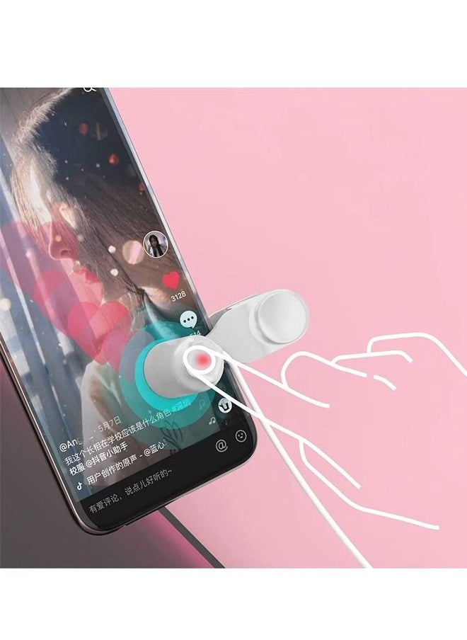 Auto-clicker Device for Mobile Phone and Tablet Computer Screen,Screen Simulated Finger Clicking USB Simulator Gaming Shopping Giving a Like in Tiktok Lightning Deal Live Broadcasts (White)