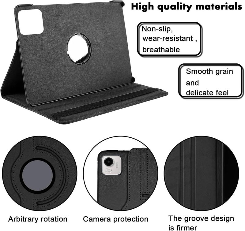 Vurtboly 360° Rotatable Case Compatible with Honor Pad X9a 11.5" 2025 Tablet Cover, PU Leather Case Multi-Angle Viewing Stand Protective Case Shockproof Cover for Honor Pad X9a 11.5" 2025 - Image 3