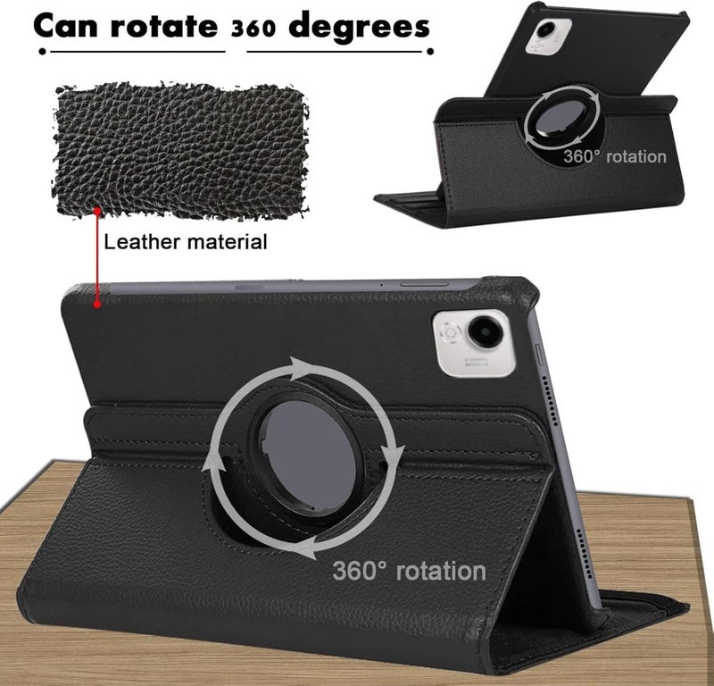 Vurtboly 360° Rotatable Case Compatible with Honor Pad X9a 11.5" 2025 Tablet Cover, PU Leather Case Multi-Angle Viewing Stand Protective Case Shockproof Cover for Honor Pad X9a 11.5" 2025 - Image 2