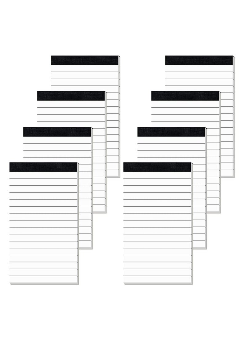 Y&D - 8 Pack Small Notepads Refills Notepad Replacement Memo Pads Lined Writing Note with 30 Sheets Paper in Each Pad Mini Pocket Notebook for Taking Notes White - Image 1