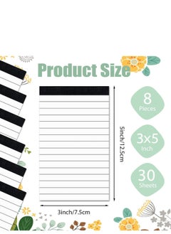 Y&D 8 Pack Small Notepads Refills Notepad Replacement Memo Pads Lined Writing Note with 30 Sheets Paper in Each Pad Mini Pocket Notebook for Taking Notes White  - Image 4