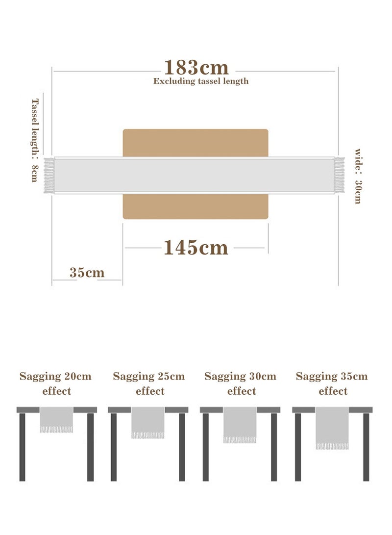 ليوكور الخيش الطبيعي الربط القطن بوهو عداء مع شرابات 30*180 سم - Image 4