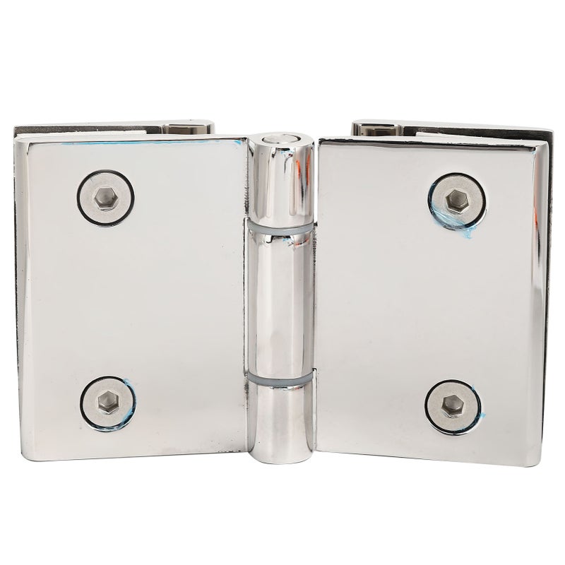 Flat DoubleSided Hinge Stainless Steel Bathroom Hinge Glass Door Hinge for Shower Room - Image 4