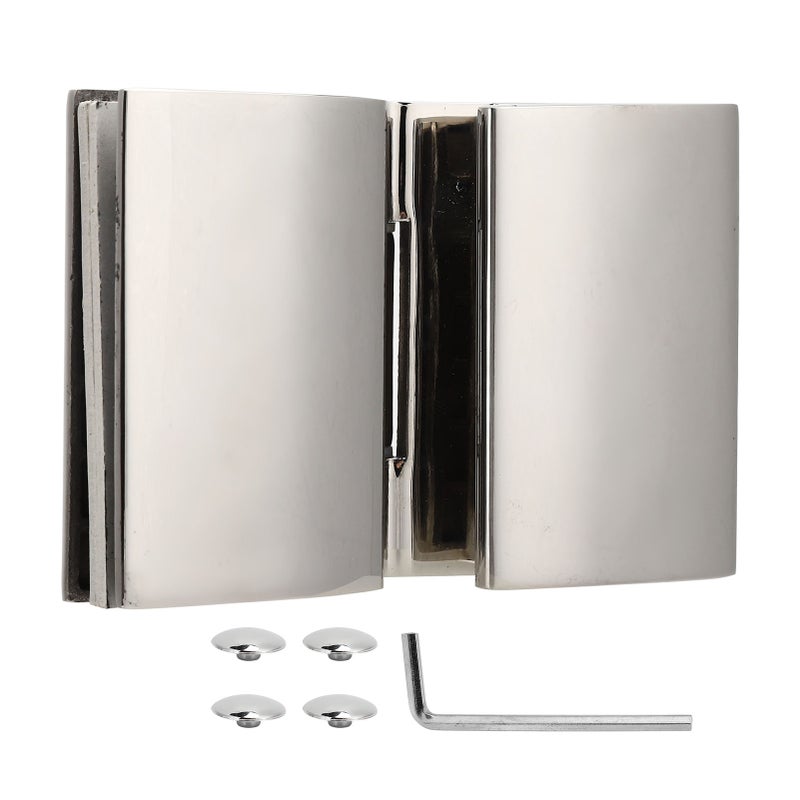 Flat DoubleSided Hinge Stainless Steel Bathroom Hinge Glass Door Hinge for Shower Room - Image 1