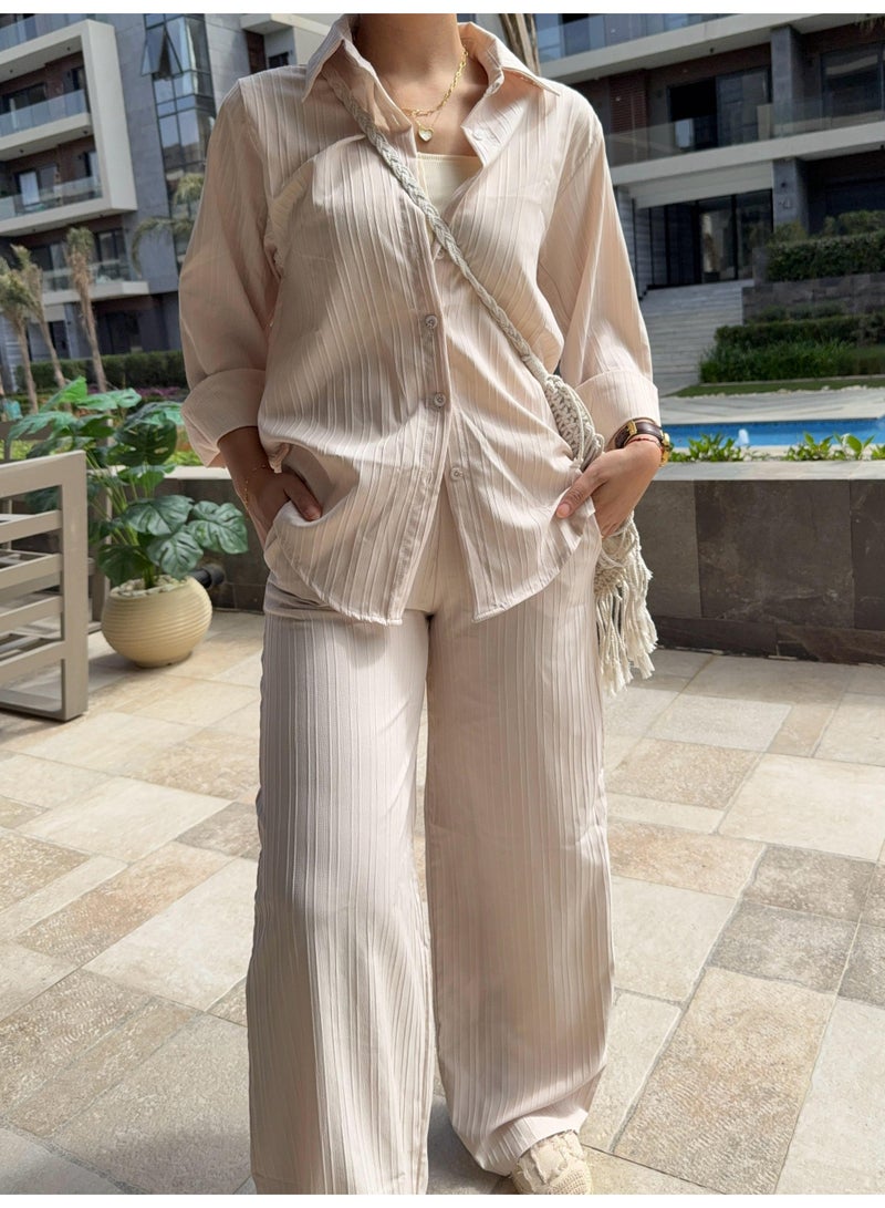 بافو طقم جوي بيج - Image 1