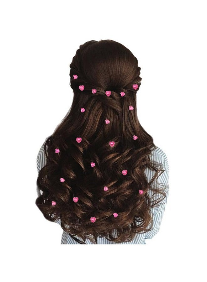 Ansh Heart-Shaped Hair Stickers: 36 Pieces, Stick-On Accessory - 24 x 8mm, 12 x 10mm Hearts, Easy DIY Hair Styling Solution_2875_BabyPink - Image 3