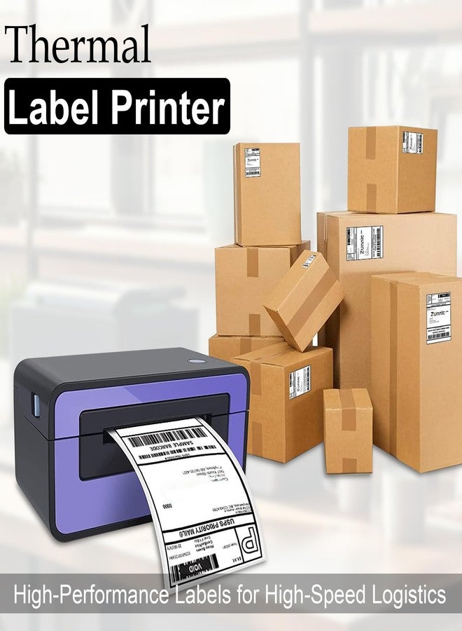 GLUN® Direct Thermal Label Stickers,4x6 Inch (100x150mm), 400 Labels Per Roll Compatible with Thermal Printers, Self-Adhesive Shipping Labels Pack of 1 - Image 3