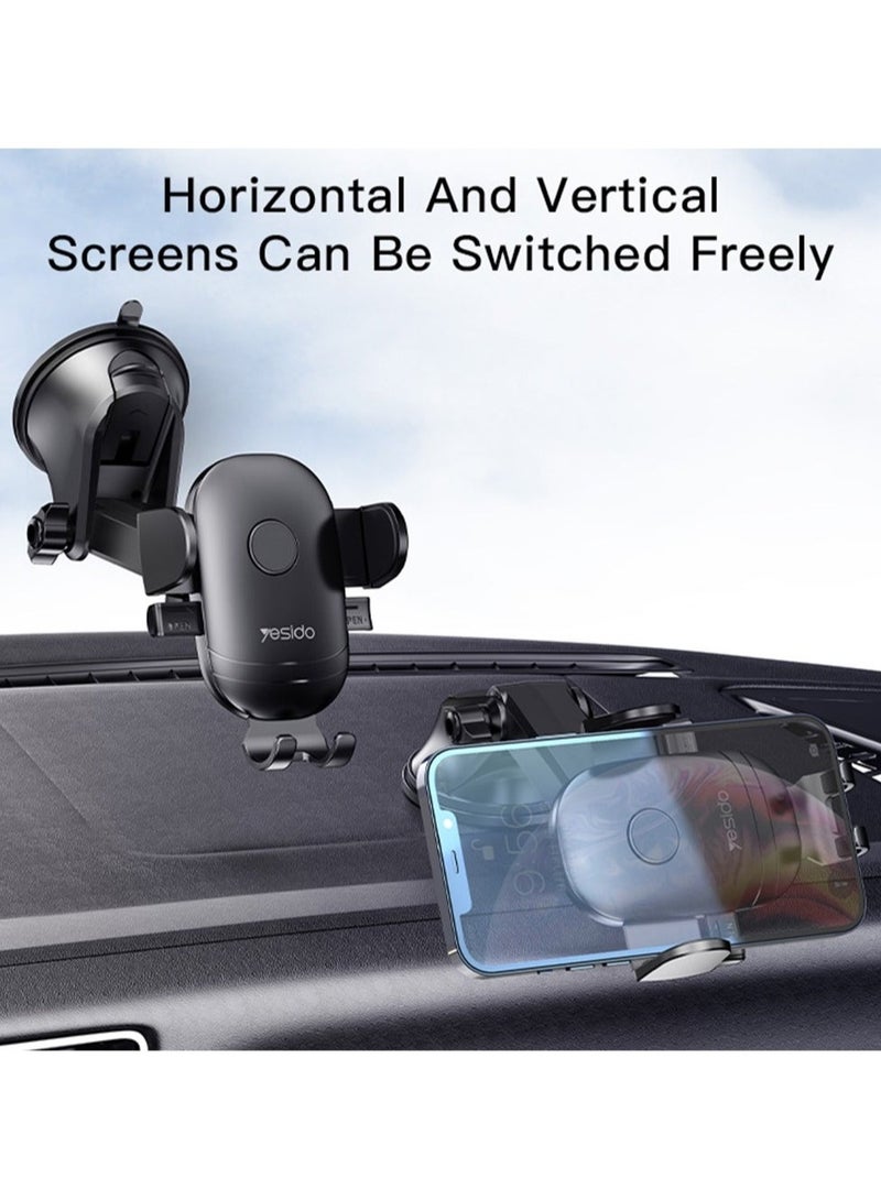 Yesido C138 Ree Stretch Adjustable Suction Cup Car Holder – Universal Compatibility, Powerful Suction Cup, Adjustable Grip for Smartphones, GPS, and Devices, Ideal for Cars, Trucks, and SUVs - Image 3