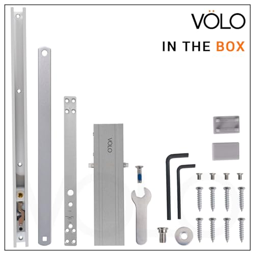 Volo Automatic Hydraulic Concealed Door Closer 23MM – Aluminium, Double Speed, 60kg Capacity, Fits Thin Doors, Silver, Heavy Duty with Fitting & 1 Year Warranty - Image 5