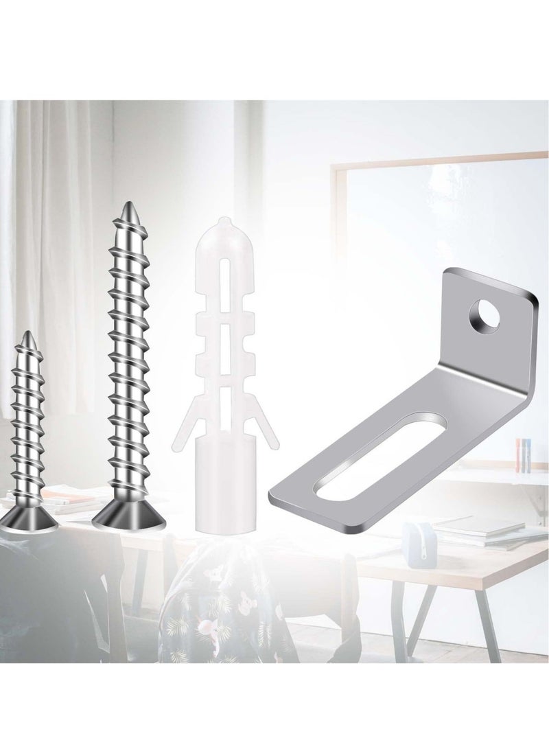 كابتن تيك 20 Set Whiteboard Mounting Hardware Kit, Wall Hanging Brackets with Hanger Supports, Screws, and Expansion Tubes, Ideal for School and Office Supplies - Image 3
