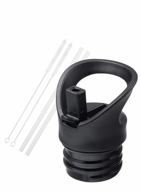 Straw Lid for Hydro Flask Standard Mouth Water Bottle, Lid with Straws and Flexible Handle fits Hydroflask Standard Mouth 12 - 64 oz, Sports Straw Cap Flip Top Replacement Lid