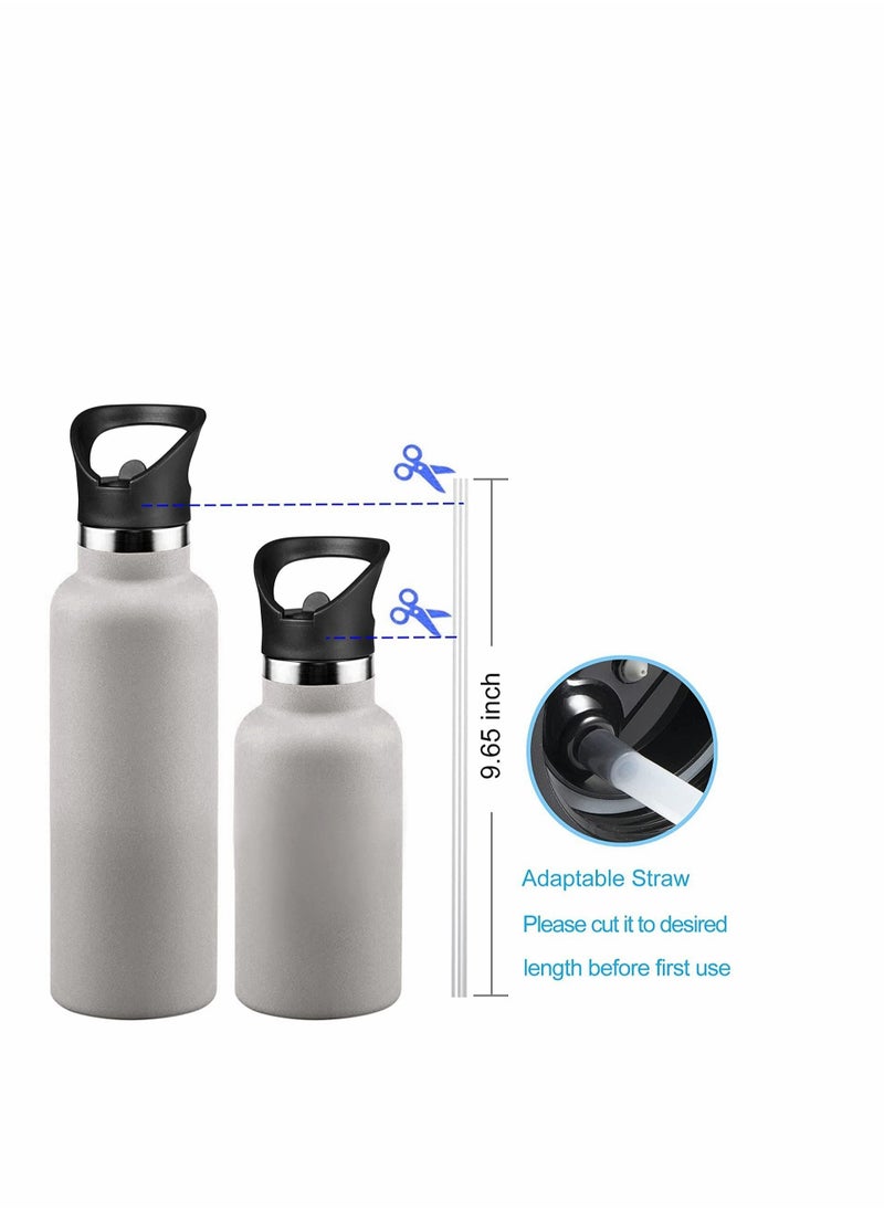 Excefore - Straw Lid for Hydro Flask Standard Mouth Water Bottle, Lid with Straws and Flexible Handle fits Hydroflask Standard Mouth 12 - 64 oz, Sports Straw Cap Flip Top Replacement Lid - Image 1