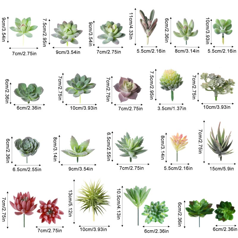 Yunsailing 40 Pieces Artificial Succulent Plants Faux Realistic Unpotted Mini Succulents for DIY Garden Home Office Indoor Decor (Fresh) - Image 2