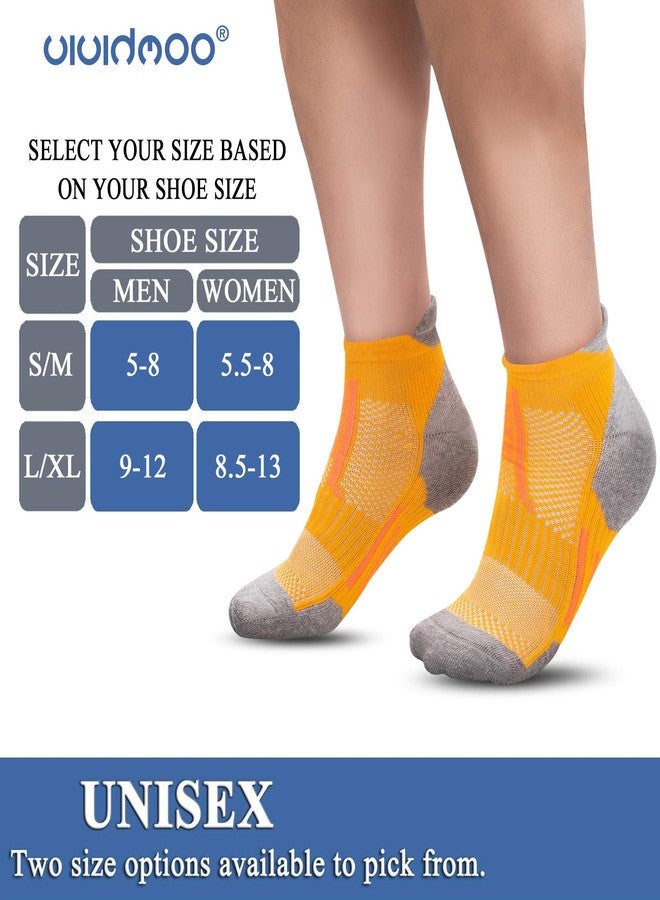 Vividmoo Cycling Socks Low Cut Athletic sock for Women/Men, 5 Pairs No Show Socks Multi-Pack, Arch Support Fit, Heel Tab with Cushioned Comfort Compression for sport, Breathable Ventilating mesh, Unisex - Image 5