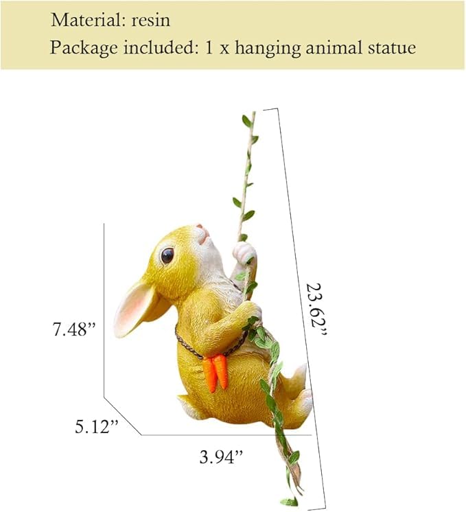 The Decorshed Outdoor Climbing and Tree Climbing Animals, Terrace, Garden, Balcony, Courtyard Decorations, and Animal Home Decoration (Bunny) - Image 4