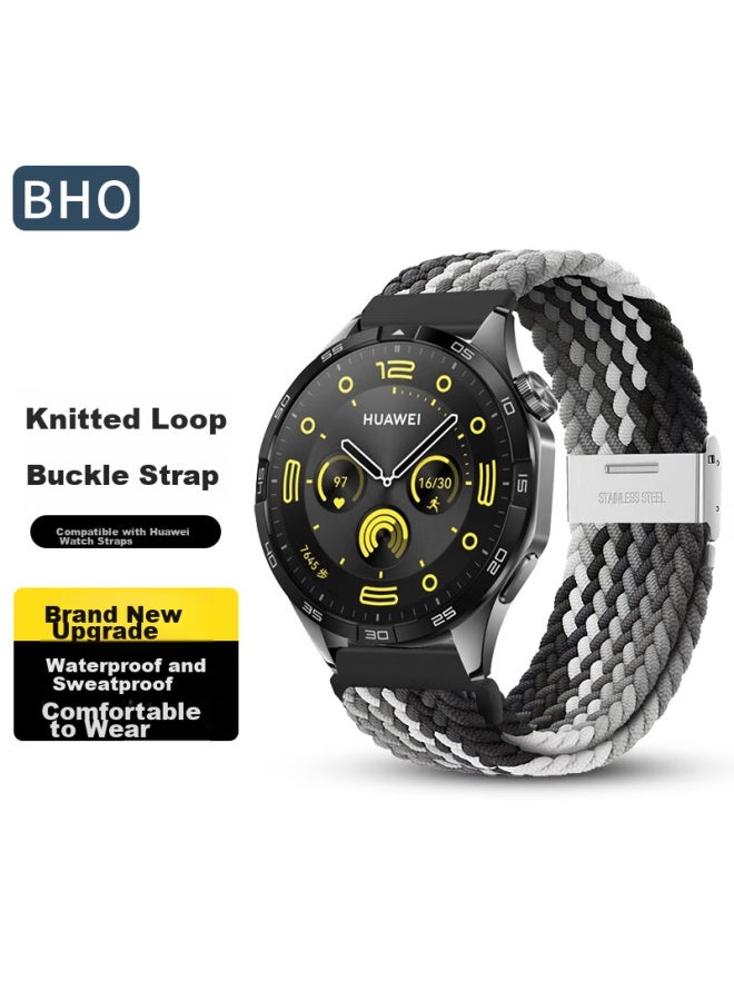 Bho مناسب لأشرطة ساعة Huawei، Gt5 Pro/gt4/gt3/gt2/watch4pro/watch3/honor Magic2 Watch، شريط نسج نايلون حلقي - Image 1