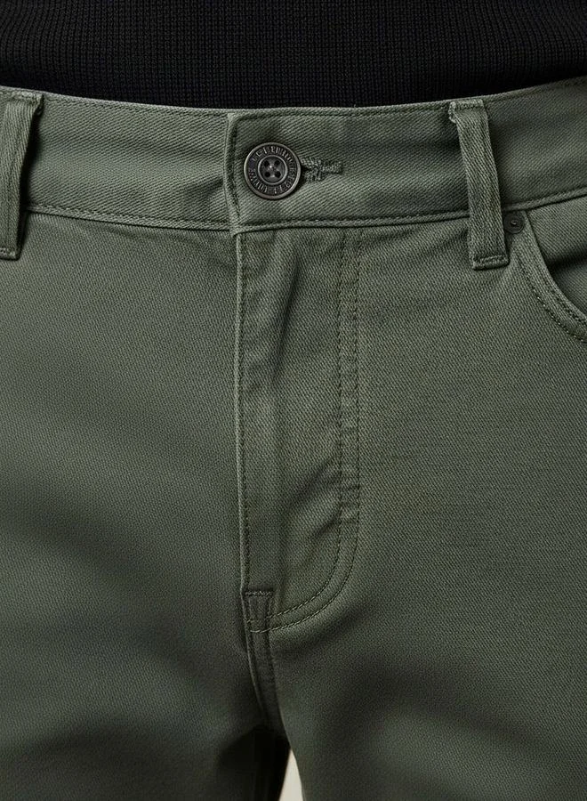 Splash FAV GREEN Smart Slim Fit Trousers for Men | Best Price UAE