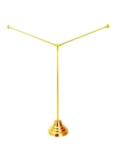 X-PRO5 Desktop Flag Holder Desk Small Flag Stand Base Y Shape Double Mini Flags Pole UAE-Bangladesh Flag Included Office School Conference Table Decoration (Gold)  - Image 3