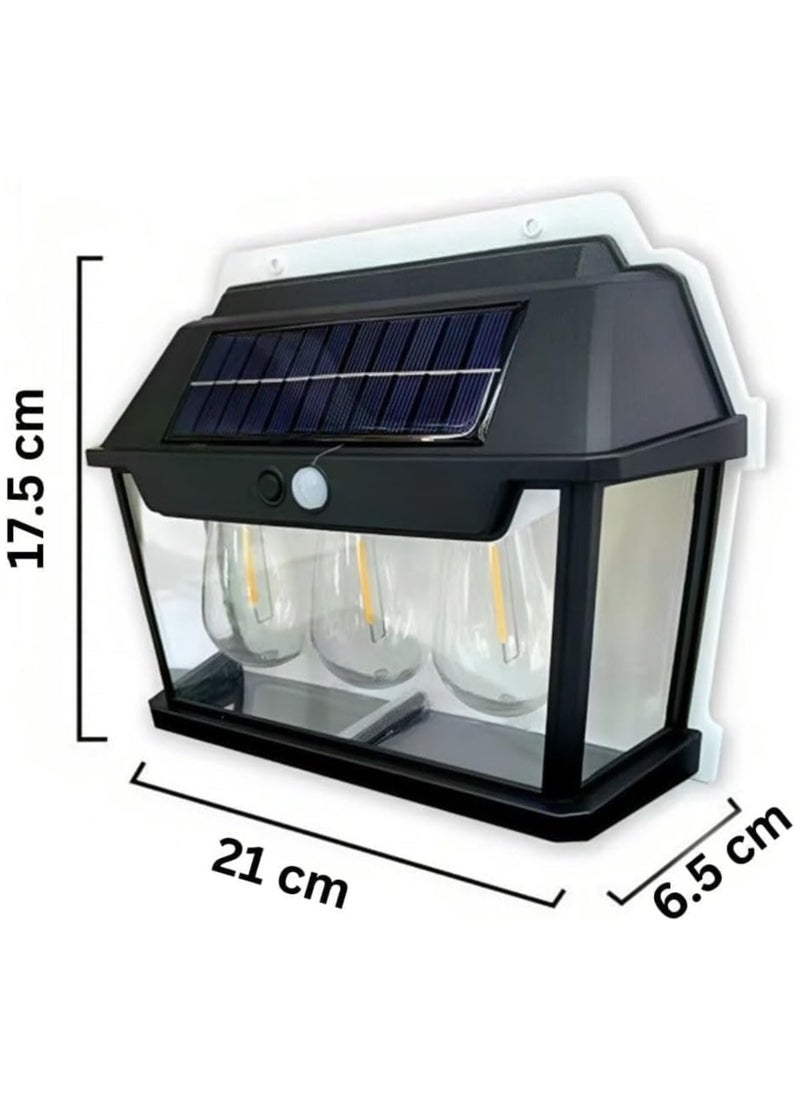 Solar Power Motion Sensor Outdoor Wall Light