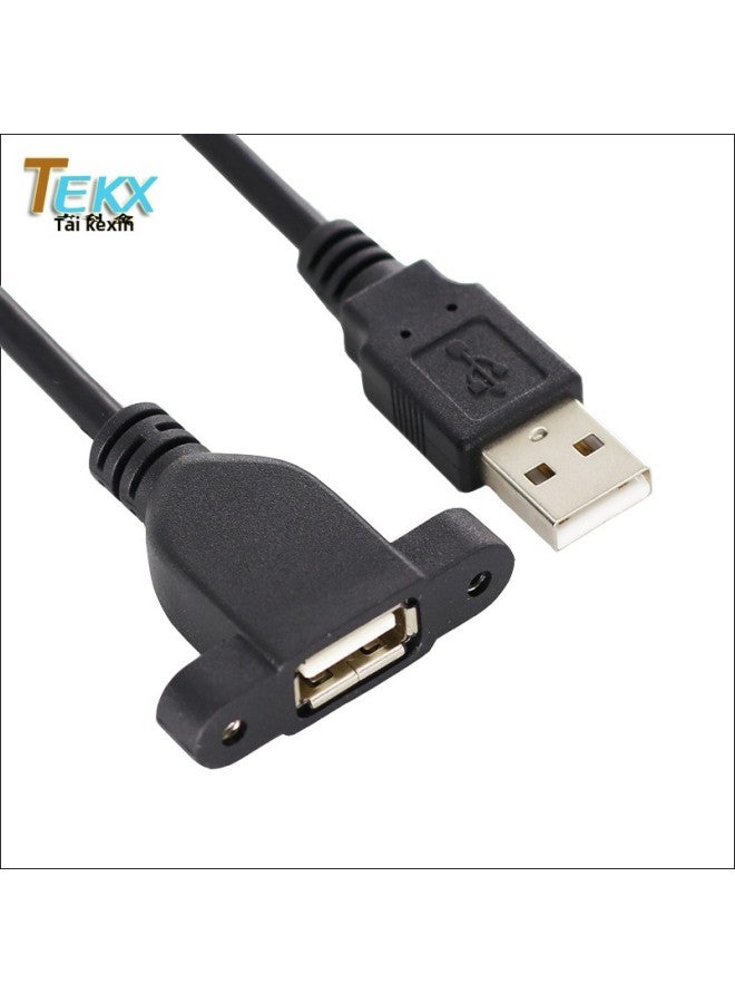 Upgraded Version Full Baotou USB2.0 Extension Cable With Screw Holes Can Be Fixed All-inclusive Design To Prevent Dust And Deformation-Color:0.3m  - Image 4