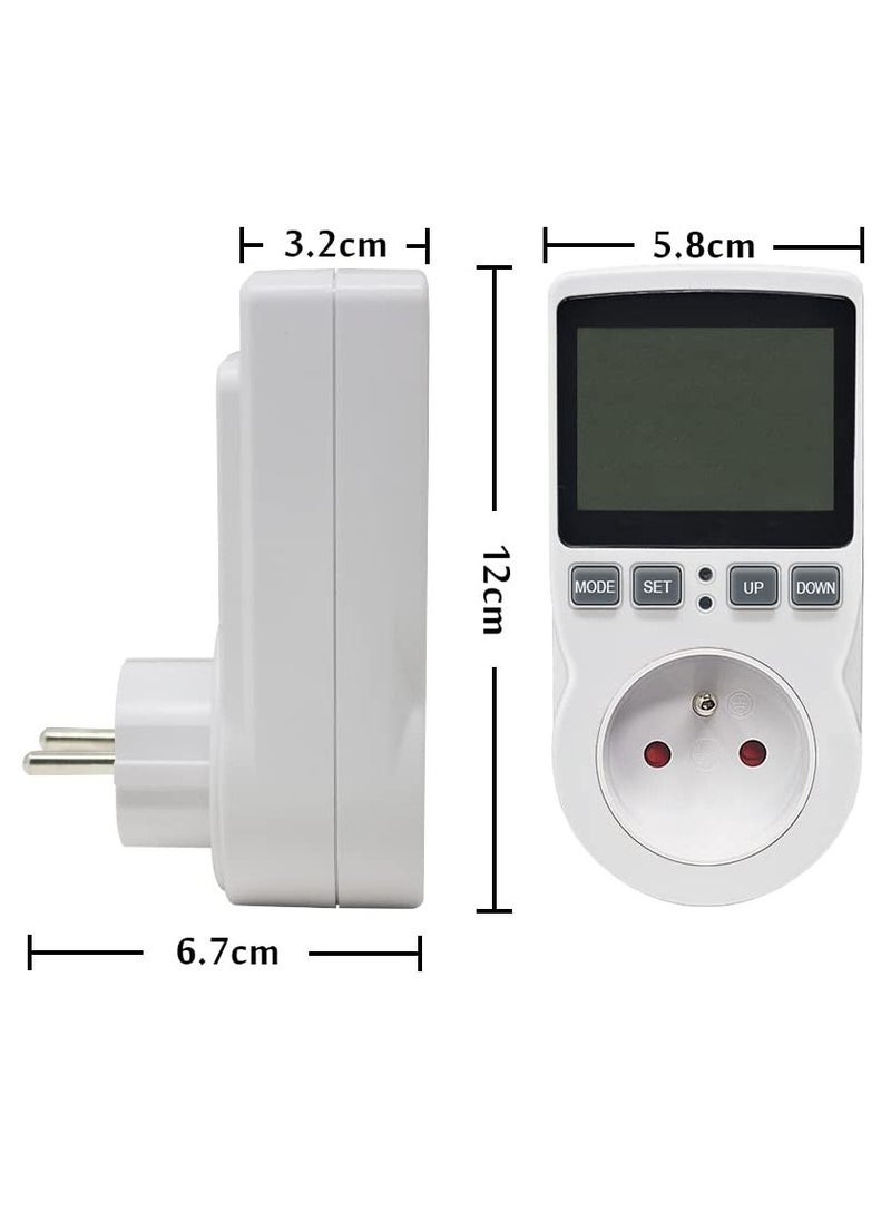 SYOSI - Power Meter Energy Monitor lug, Watt Meter LCD Display Electricity Usage Monitor 11 Monitoring Modes, Watt Volt Amp Power Consumption Meter Overload Warning Plug for Home Appliances - Image 1