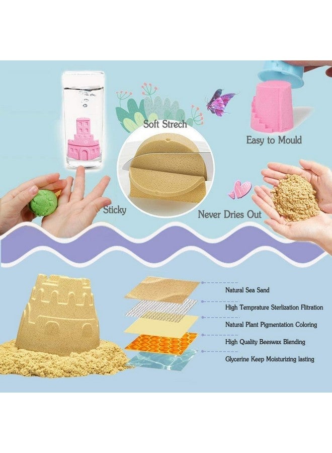 بيبي جو طين رملي ناعم من بيبي جو للعب الداخلي قابل للتشكيل في كيس قابل لإعادة الإغلاق، مجموعة من 4 ألوان مع قالب كبير مجاني (450 جرام لكل لون) (خالي من المواد السامة- - Image 3