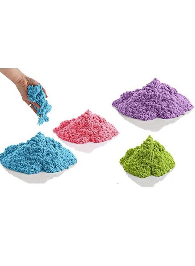 بيبي جو طين رملي ناعم من بيبي جو للعب الداخلي قابل للتشكيل في كيس قابل لإعادة الإغلاق، مجموعة من 4 ألوان مع قالب كبير مجاني (450 جرام لكل لون) (خالي من المواد السامة- - Image 1