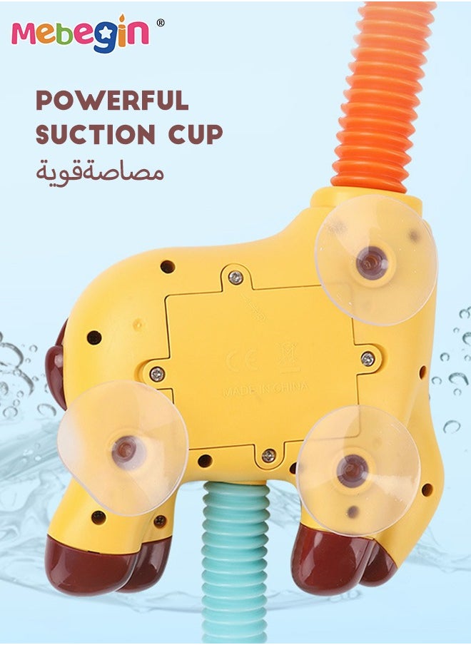 MEBEGIN Giraffe Shower with Powerful Suction Cups, Electric Shower Head, Automatic Bath Toys, Absorbent Bathtub Spray Toy, Creative Baby Bath Companion Toy, 360° Angle Adjustment Sprinkler, 3 AA Batteries Required(Not Included)  - Image 5
