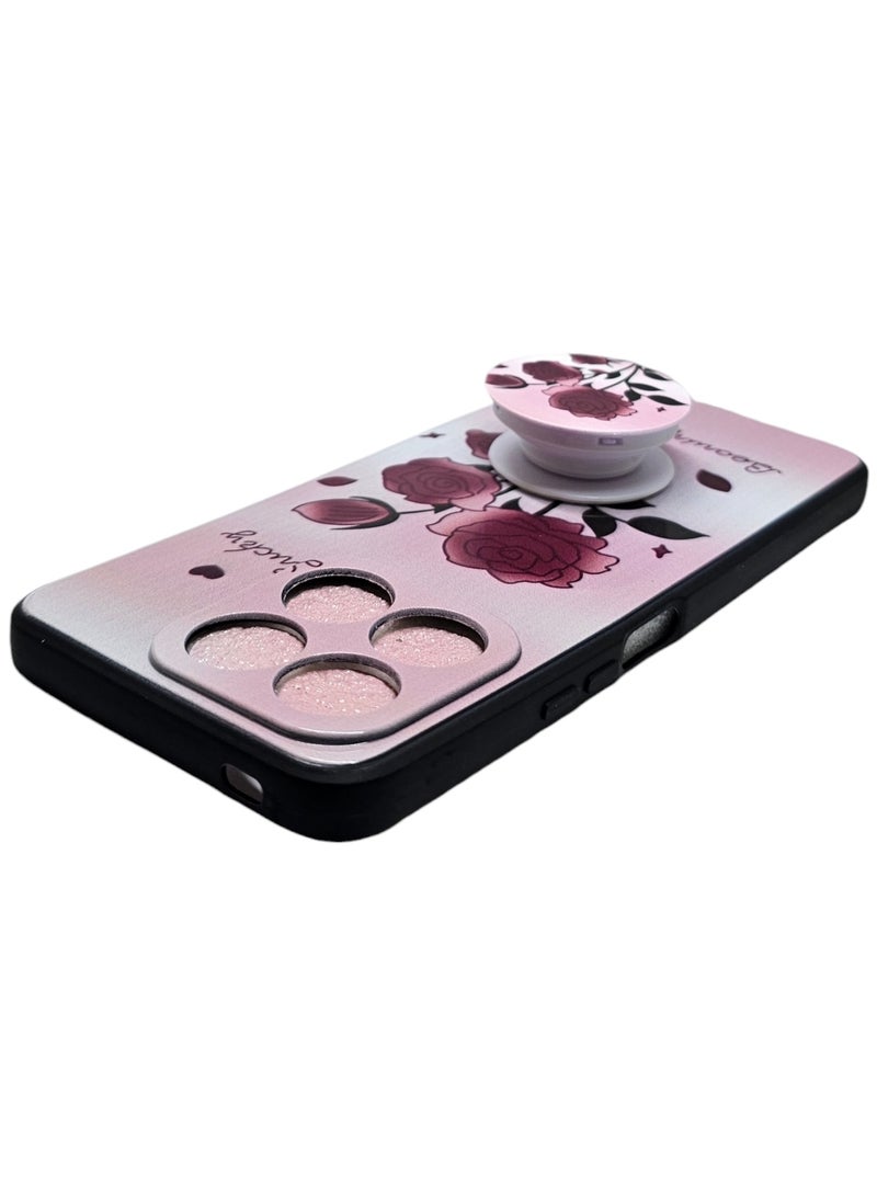 غطاء حماية خلفي مرسومة مع مسكة لهاتف هونر X8a - Image 4