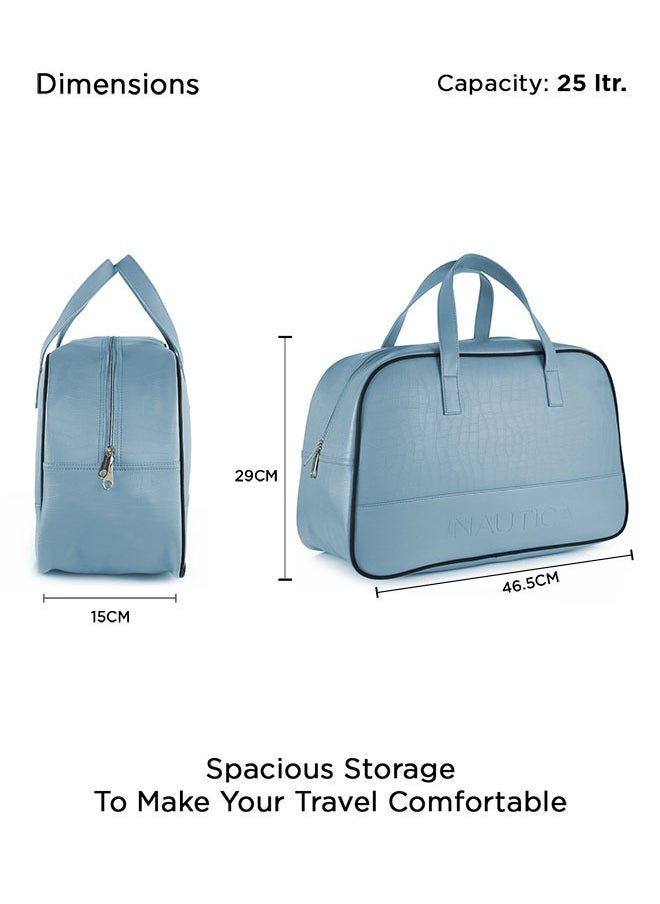 NAUTICA Nautica Duffle Bag for Travel | Stylish Leatherette Luggage | Compact and Comfortable for Travelling | Suitable for Men's and Women's One Size Blue 15cms  - Image 4