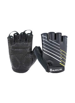 BURNLAB Flex Gym Gloves for Men and Women - Ideal for Weightlifting, Cycling, Crossfit, Offers Good Grip and Soft Padding Force Black