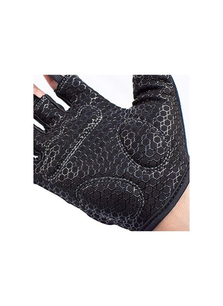 BURNLAB - BURNLAB Flex Gym Gloves for Men and Women - Ideal for Weightlifting, Cycling, Crossfit, Offers Good Grip and Soft Padding Force Black - Image 1