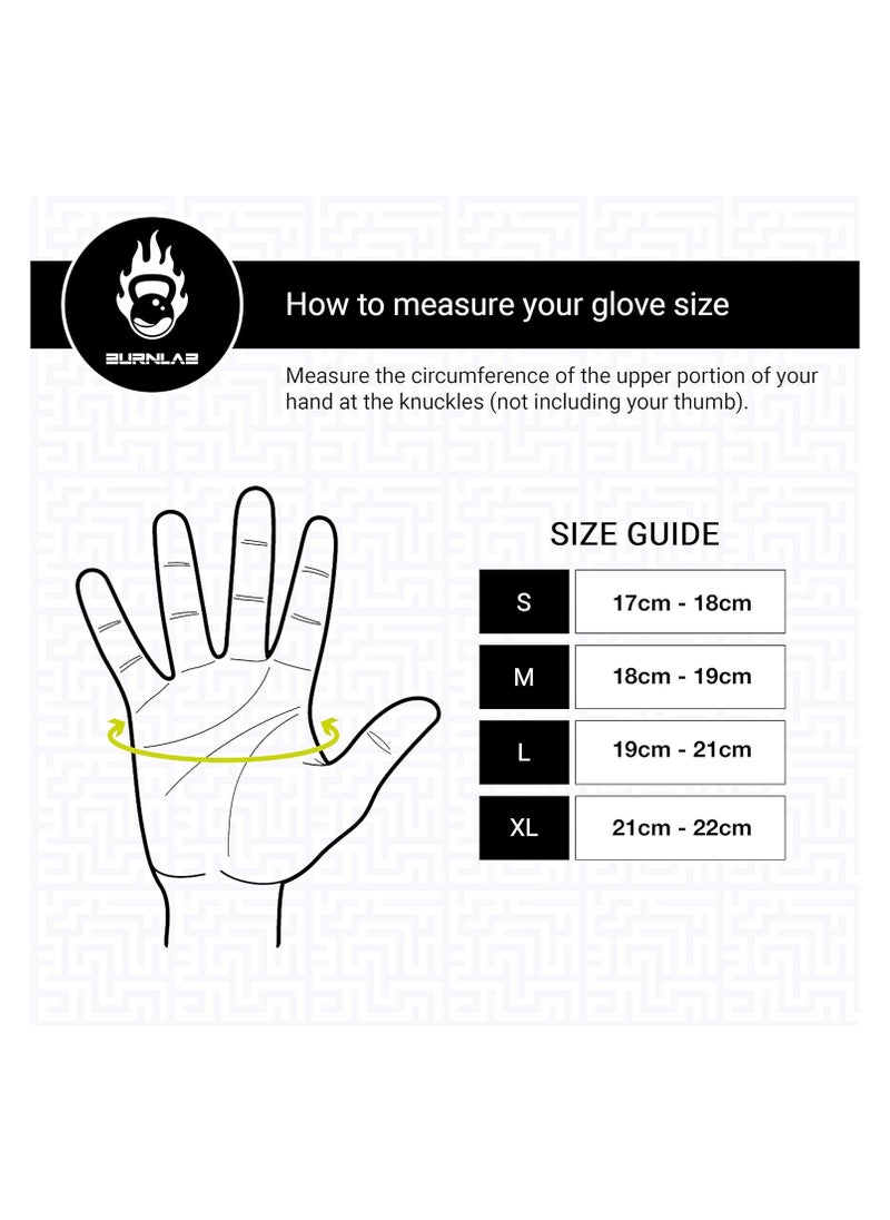 BURNLAB - BURNLAB Flex Gym Gloves for Men and Women - Ideal for Weightlifting, Cycling, Crossfit, Offers Good Grip and Soft Padding Force Black - Image 1