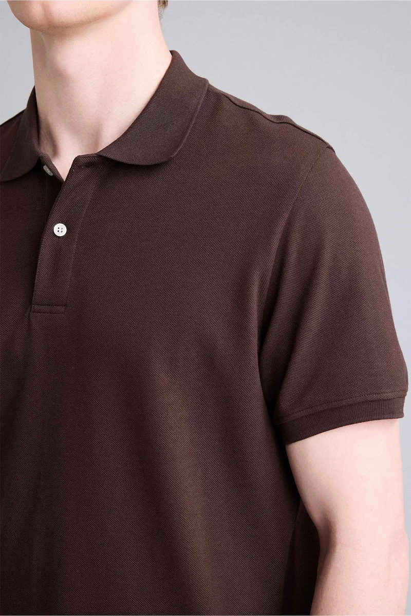 Defacto  Regular Fit Polo Collar Short Sleeve Polo T-Shirt for Men | Best Price UAE