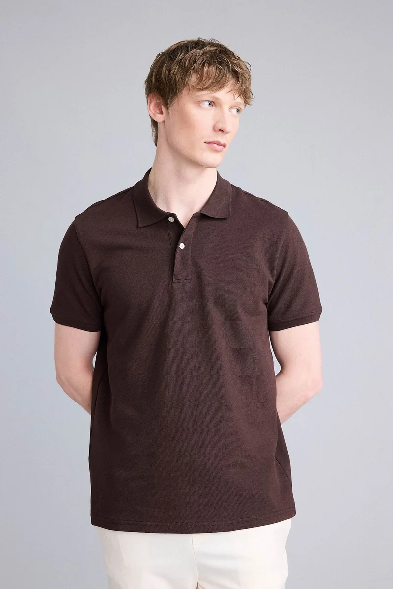 Defacto  Regular Fit Polo Collar Short Sleeve Polo T-Shirt for Men | Best Price UAE